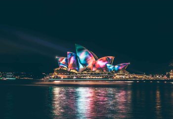 Quadro em vidro Sydney Lights