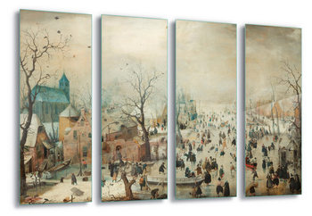 Quadro em vidro Winter Landscape With Skaters, Hendrick Avercamp