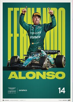 Reprodução do quadro Aston Martin Formula One - Fernando Alonso - 2023