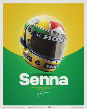 Reprodução do quadro Ayrton Senna - Helmet - San Marino GP - 1988