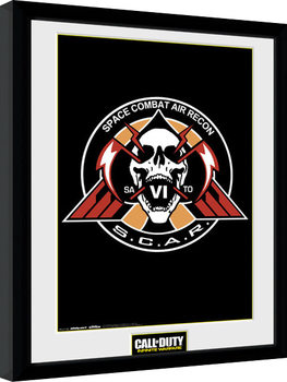 Call of Duty Infinite Warfare - Scar Logo Poster Emoldurado