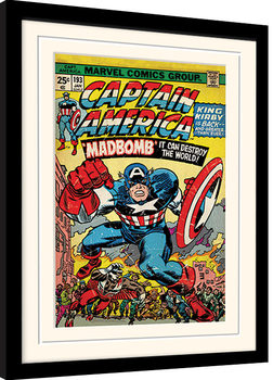 Captain America - Madbomb Poster Emoldurado