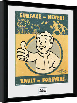 Fallout 4 - Vault Forever Poster Emoldurado