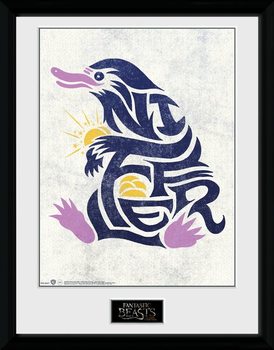 Fantastic Beasts - Niffler Graphic Symbol Poster Emoldurado