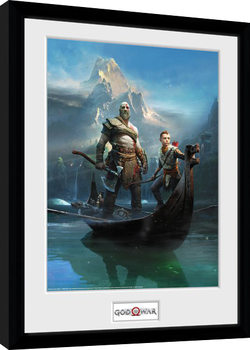 God Of War - Key Art Poster Emoldurado