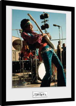 Jimi Hendrix - Live Poster Emoldurado