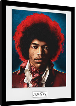 Jimi Hendrix - Sky Poster Emoldurado
