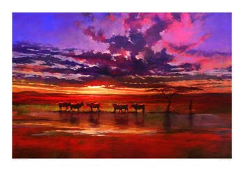Reprodução do quadro Jonathan Sanders - African Sunset