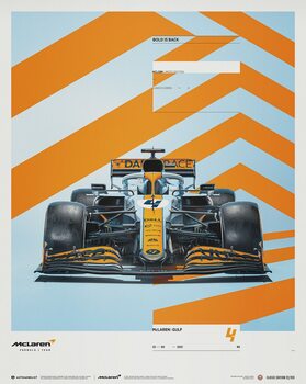 Reprodução do quadro McLaren x Gulf - Lando Norris - 2021