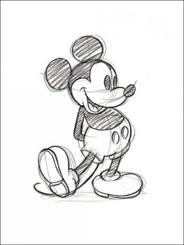 Reprodução do quadro Mickey Mouse - Sketched Single