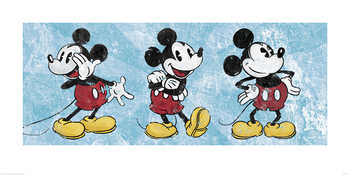 Reprodução do quadro Mickey Mouse - Squeaky Chic Triptych