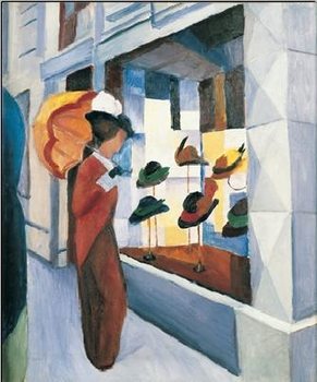 Reprodução do quadro Milliner's Shop (Hutladen), 1923