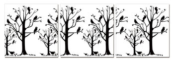 Quadro Modern design - black trees