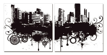 Quadro Modern Design - City in Clouds