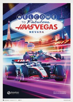 Impressão artística MoneyGram Haas F1 Team - Las Vegas - 2023