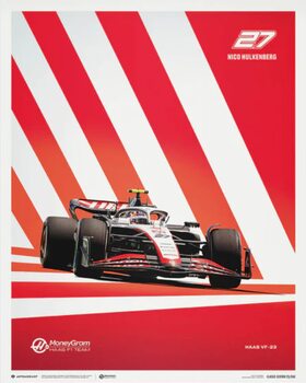 Impressão artística MoneyGram Haas F1 Team - Nico Hulkenberg - 2023