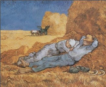 Reprodução do quadro Noon: Rest from Work, 1890