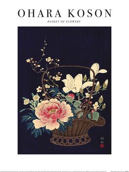 Reprodução do quadro Ohara Koson - Basket of Flowers