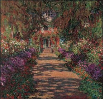 Reprodução do quadro Pathway in Monet's Garden at Giverny, 1902