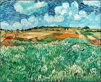 Reprodução do quadro Plain near Avers, 1890