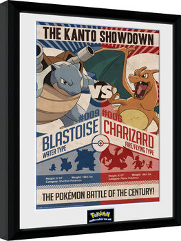 Pokemon - Red V Blue Poster Emoldurado