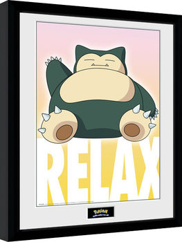 Pokemon - Snorlax Poster Emoldurado