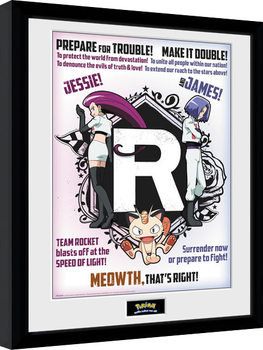 Pokemon - Team Rocket Poster Emoldurado