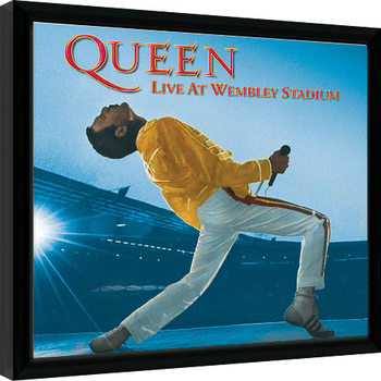 Queen - Live At Wembley Poster Emoldurado
