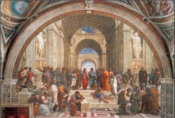 Reprodução do quadro Raphael Sanzio - The School of Athens, 1509