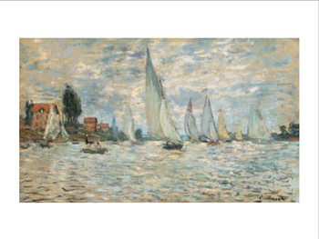 Reprodução do quadro Regattas, Boats at Argenteuil, 1874