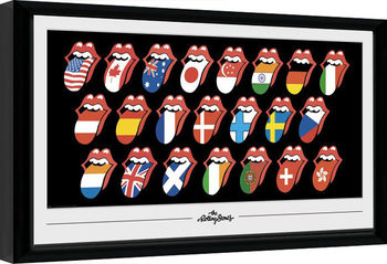 Rolling Stones - Tongues (Bravado) Poster Emoldurado
