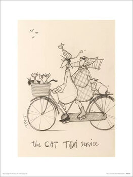Reprodução do quadro Sam Toft - The Cat Taxi Service