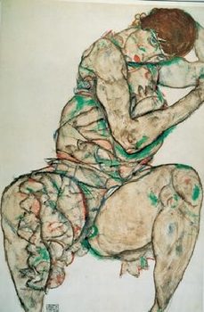 Reprodução do quadro Seated Woman with Her Left Hand in Her Hair, 1914