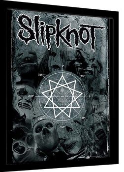Slipknot - Pentagram Poster Emoldurado