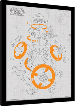 Star Wars The Last Jedi – BB-8 Exploded View Poster Emoldurado