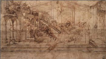 Reprodução do quadro Study of The Adoration of the Magi