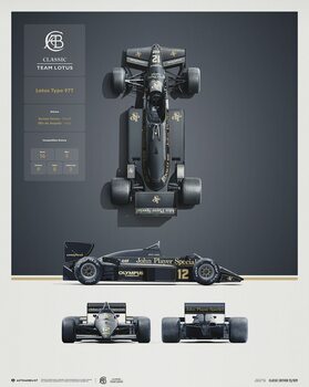 Reprodução do quadro Team Lotus - Type 97T - Blueprint - 1985