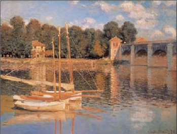 Reprodução do quadro The Argenteuil Bridge, 1874