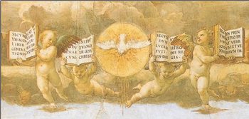 Reprodução do quadro The Disputation of the Sacrament, 1508-1509