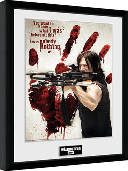 The Walking Dead - Daryl Bloody Hand Poster Emoldurado