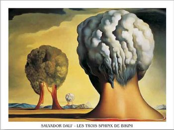 Reprodução do quadro Three Sphinxes Of Bikini, 1947