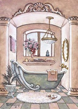 Impressão artística Vintage Bathtub ll
