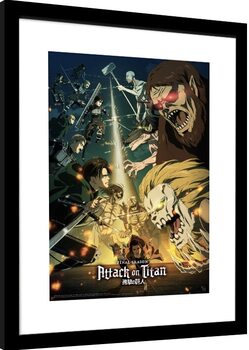 Poster Emoldurado Attack on Titan - S4 key art 3