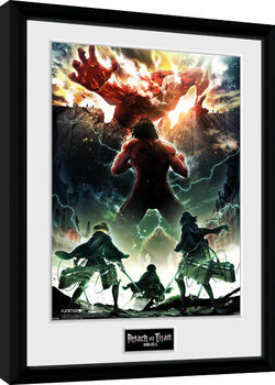 Poster Emoldurado Attack On Titan Season 2 - Key Art