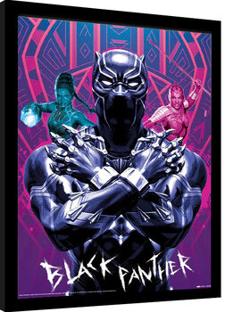Poster Emoldurado Black Panther - Wakanda Forever