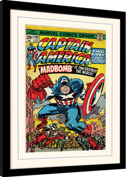 Poster Emoldurado Captain America - Madbomb