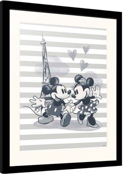 Poster Emoldurado Disney - Mickey and Minnie Mouse - Paris