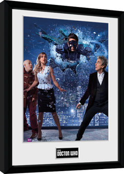 Poster Emoldurado Doctor Who - Xmas Iconic 2016