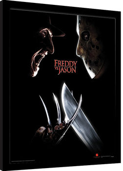 Poster Emoldurado Freddy Vs Jason - Face Off