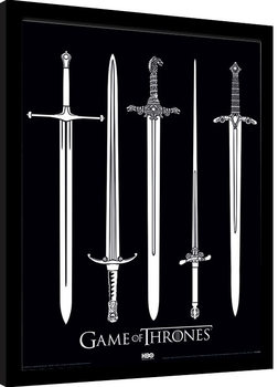Poster Emoldurado Game Of Thrones - Swords